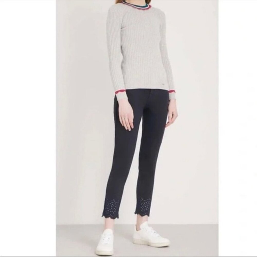 Ted baker massie embroidered hem lace size 25 denim